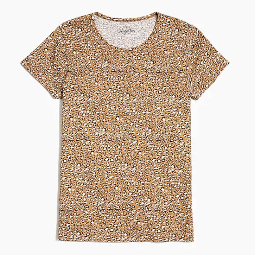 J Crew Leopard Print Studio Tee NWOT